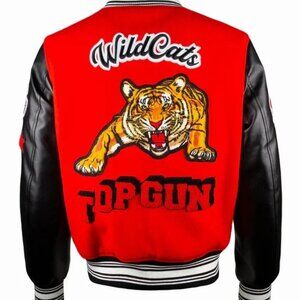 TOP GUN® "WILDCATS" VARSITY JACKET Red